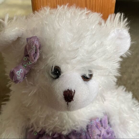 Ballet Cuddly Bear with Sequin Tutu and Bow “Curtain Call” - Picture 5 of 9